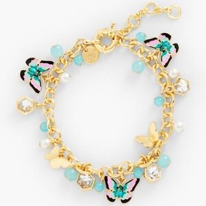 Talbots Gold Butterfly Charm Bracelet